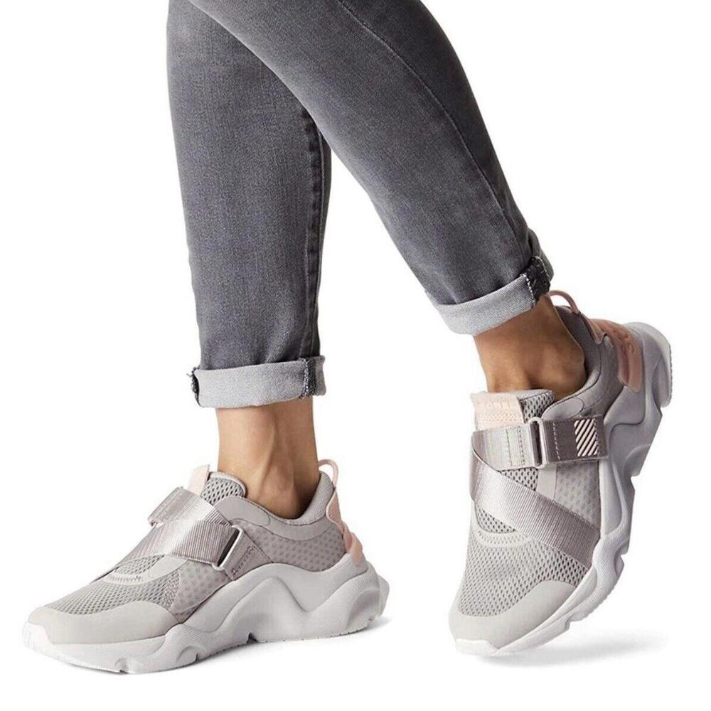 Sorel Women’s Kinetic RNEGD Strap Sneakers Size 7 Gray‎ & Pink Shoes
